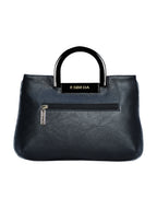 Croco Stripe Pattern Acrylic Handle Handbag For Womens