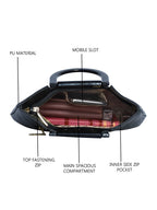 Croco Stripe Pattern Acrylic Handle Handbag For Womens