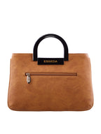 Croco Stripe Pattern Acrylic Handle Handbag For Womens