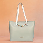 Signature Chain Tote Handbag For Womens