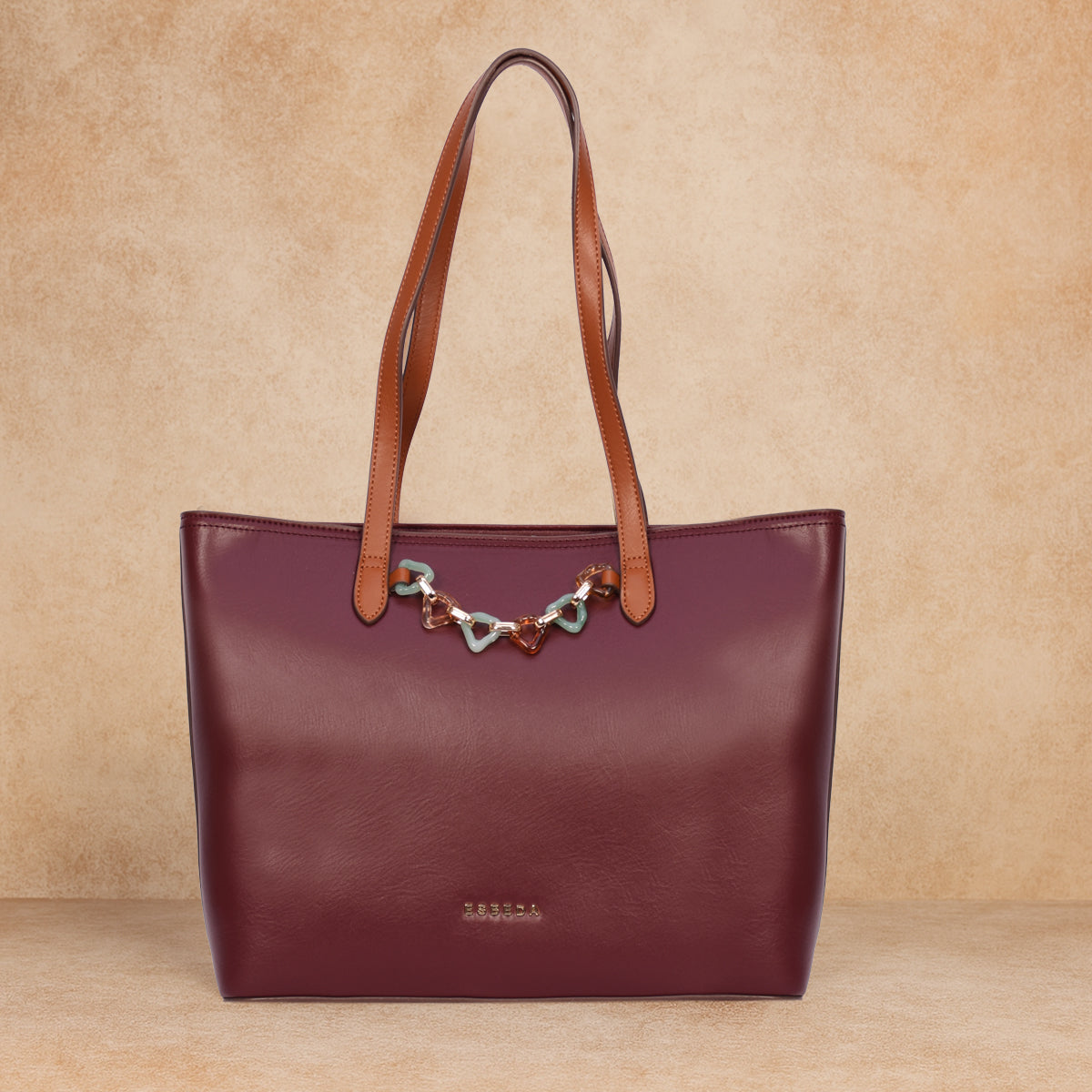 Signature Chain Tote Handbag For Womens