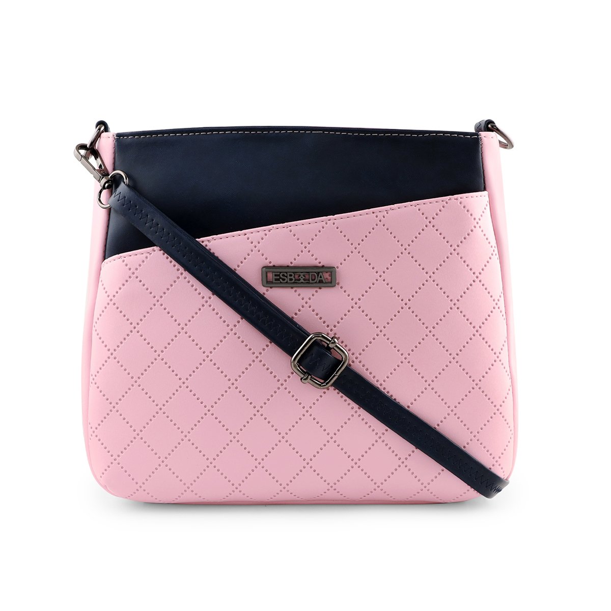 ESBEDA Baby Pink Color Tiny Dot Texture Sling Bag For Women