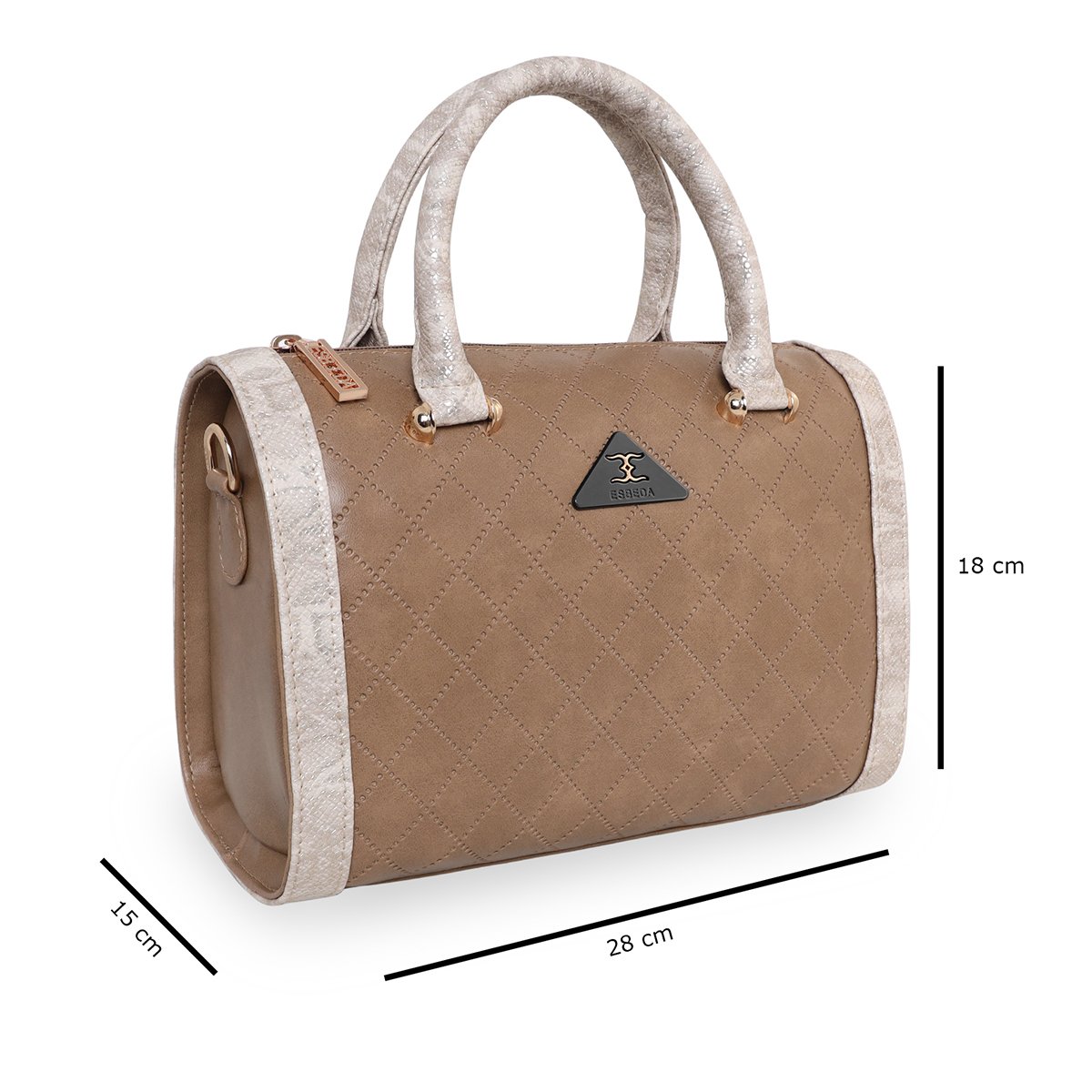 Buy ESBEDA Brown Logo Embossed Handbag online