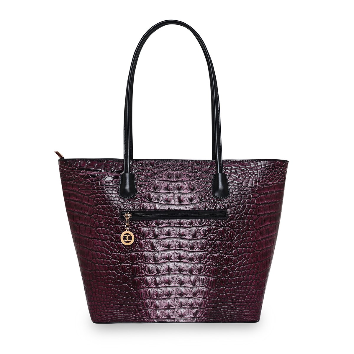 ESBEDA wine Color Crocodile Pattern Printed Handbag For Women