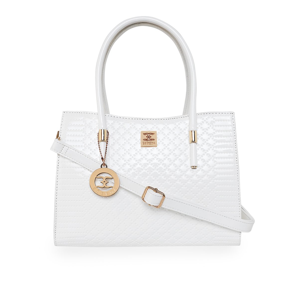 ESBEDA White Colour Glossy Handbag For Women | sites.unimi.it