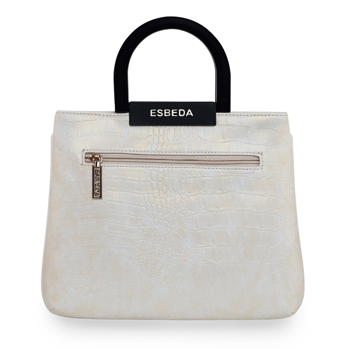 ESBEDA White Gold Colour Glitter Shine Handbag for Women