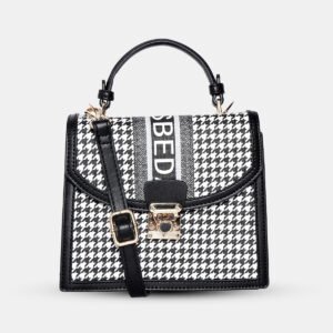 ESBEDA Black & White Color Esbeda Print Slingbag For Women