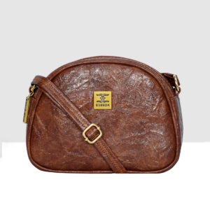 ESBEDA Tan Color D Shape Solid Small Sling Bag For Women