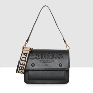 ESBEDA Black Color Embossed Designer Sling Bag  For Women