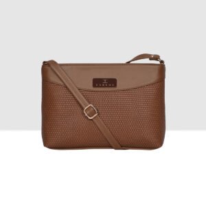 ESBEDA Tan Color Embossed Elegant Sling Bag For Women