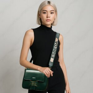 ESBEDA Green Color Shiny Elegant Sling Bag For Women