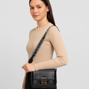 ESBEDA Black Color Shiny Elegant Sling Bag For Women