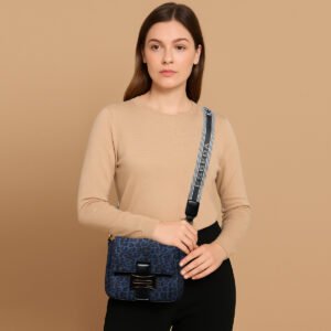 ESBEDA Blue Color Leopard Skin Pattern Sling Bag For Women