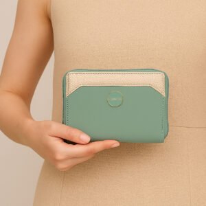 ESBEDA Green Color Classic Zipper Wallet For Women