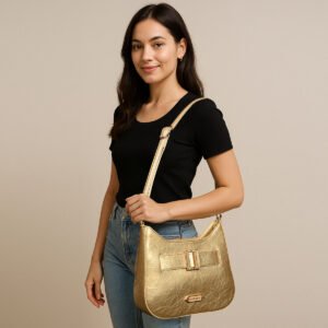 ESBEDA Gold Color Stylish Classic Sling Bag For Women