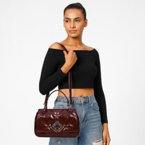 ESBEDA Maroon Color Structured Classic Sling Bag For Women