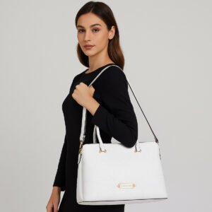 ESBEDA White Color Celestial Gleam Handbag For Women