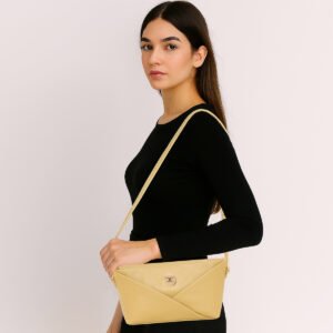 ESBEDA Mustard Color Elegant Cross-fold Design Sling Bag For Women