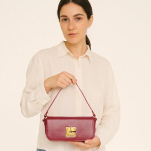 ESBEDA Maroon Color Glide LuxeLine Sling Bag For Women
