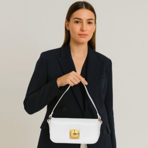 ESBEDA White Color Glide LuxeLine Sling Bag For Women