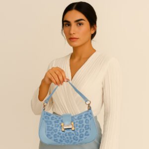 ESBEDA Light Blue Color Animal Textured Sling Bag For Women