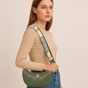 ESBEDA Olive Color Elan Quilted Sling Bag For Women
