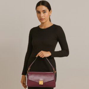 ESBEDA Maroon Color Structured Crafted Sling Bag For Women