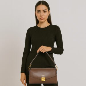 ESBEDA Coffee Brown Color Structured Crafted Sling Bag For Women