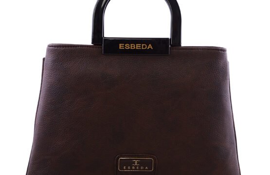 ESBEDA D-Brown Color Solid Pu Synthetic Material Armbag For Womens