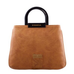 ESBEDA Camel Solid Pu Synthetic Fabric Armbag For Women