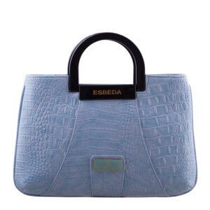 ESBEDA L-Blue Color Snake Work Pu Synthetic Material Armbag For Womens