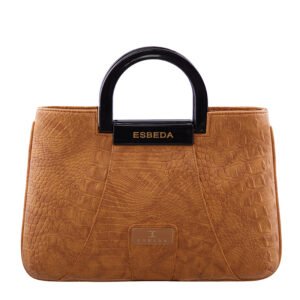 ESBEDA Camel Snake Work Pu Synthetic Fabric Armbag For Women