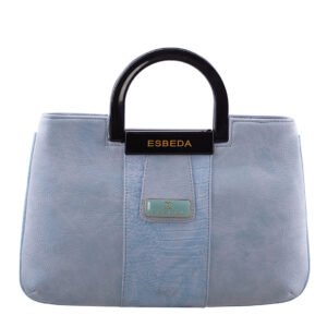 ESBEDA Light Blue Solid Pu Synthetic Fabric Armbag For Women