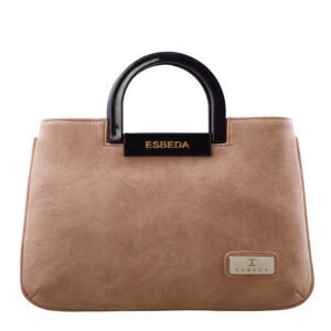 ESBEDA Beige Solid Pu Synthetic Fabric Armbag For Women
