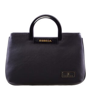 ESBEDA Black Solid Pu Synthetic Fabric Armbag For Women