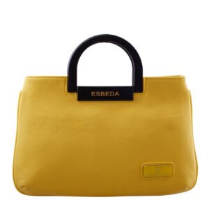 ESBEDA Yellow Solid Pu Synthetic Fabric Armbag For Women