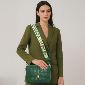 ESBEDA Green Color Diamond pattern Sling Bag For Women