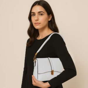 ESBEDA White Color Diamond pattern Sling Bag For Women