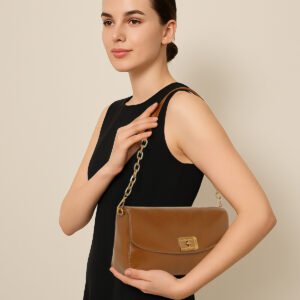 ESBEDA Tan Color Lunar Mist Luxe Sling For Women