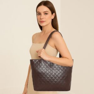 ESBEDA Brown Color Quilted Luxe Handbag For Women
