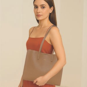 ESBEDA Tan Colour Classic Structured Tote Handbag For Women