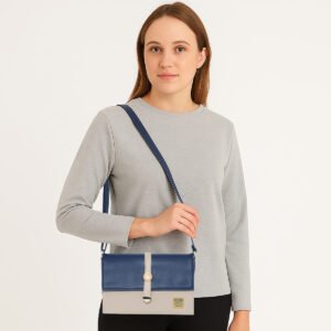 ESBEDA Blue Colour Dual-Tone Elegance Sling Bag For Women