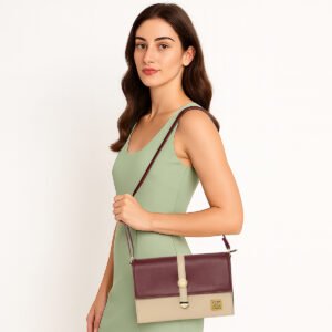 ESBEDA Maroon Colour Dual-Tone Elegance Sling Bag For Women
