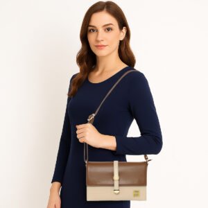 ESBEDA Tan Colour Dual-Tone Elegance Sling Bag For Women