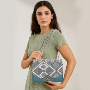 ESBEDA Blue Colour Ethnic Charm Sling Bag For Women