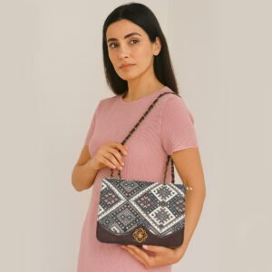 ESBEDA Brown Colour Ethnic Charm Sling Bag For Women