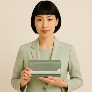 ESBEDA Green Colour Classic Bi-Tone Wallet For Women