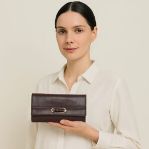 ESBEDA Brown Colour Elegant refined finish Wallet For Women