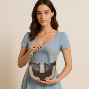 ESBEDA Brown Colour Dual-Tone Chic Hand Bag For Women