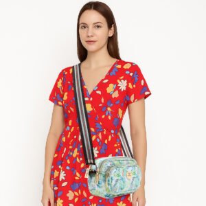 ESBEDA Green Colour Bloom Print Sling Bag For Women